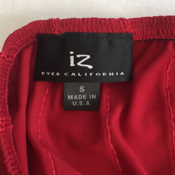 Red Halter Top IZ Byer California - Picture 3 of 3